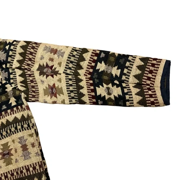 VTG 90s Tapestry Blazer Coat Womens M Button Up - Picture 5 of 10